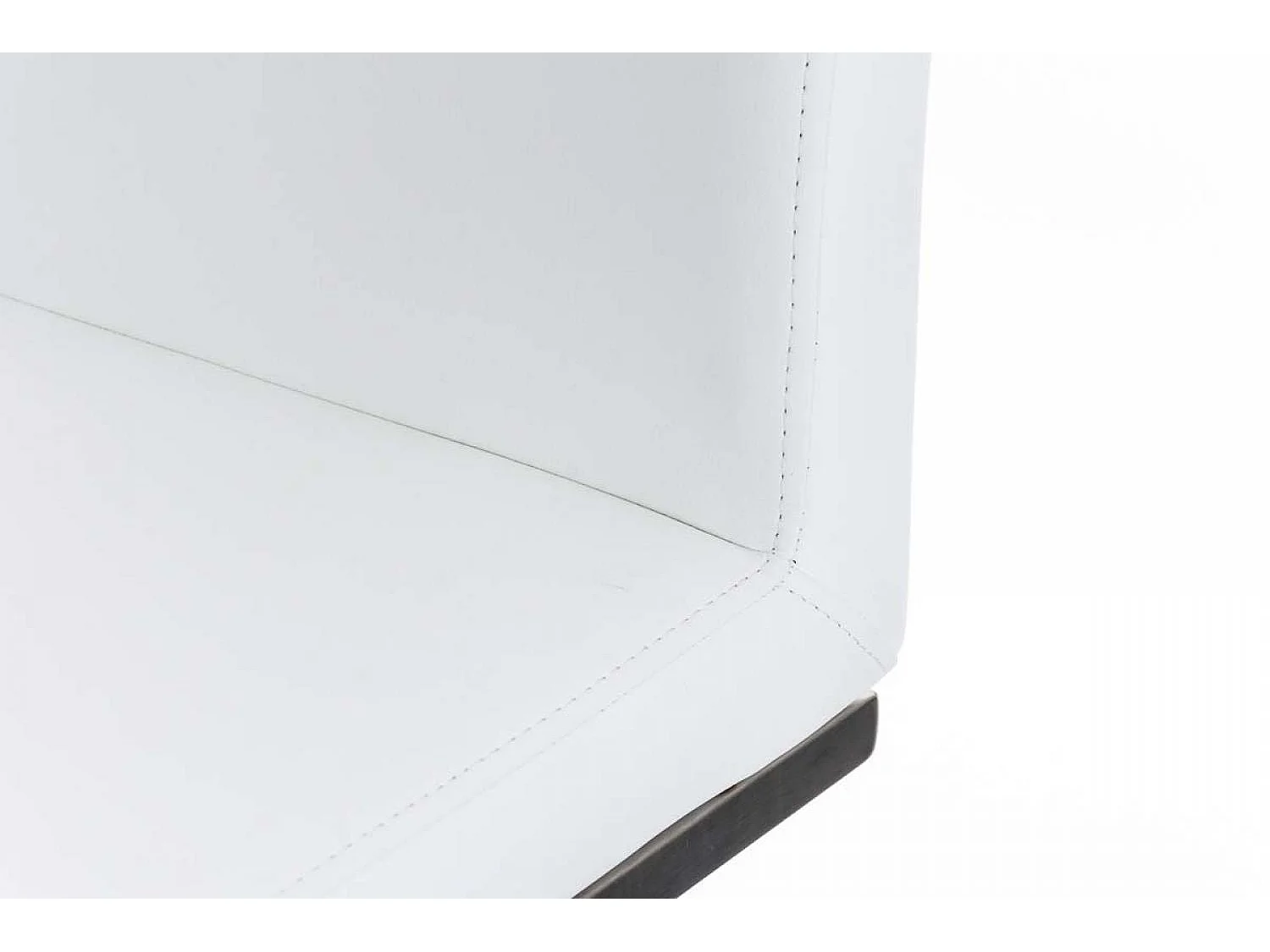 Lot de 2  Tabouret de bar - Similicuir & Acier inoxydable - Blanc - Panama