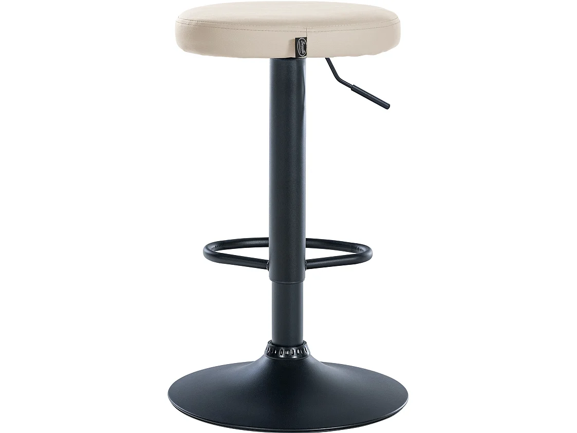 Lot de 2 Tabourets de bar - Similicuir & Métal - Crème - Ponte