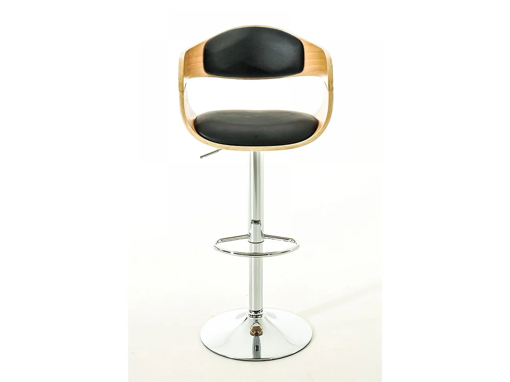 Lot de 2  Tabouret de bar - Similicuir & Noir - Nature / Noir - Kingston