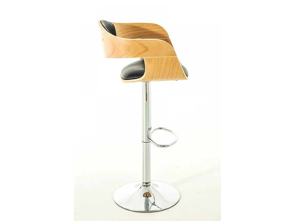 Lot de 2  Tabouret de bar - Similicuir & Noir - Nature / Noir - Kingston