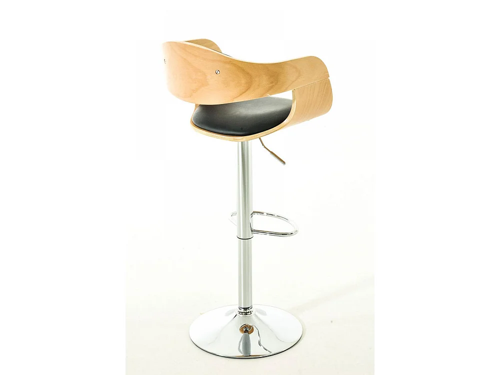 Lot de 2  Tabouret de bar - Similicuir & Noir - Nature / Noir - Kingston