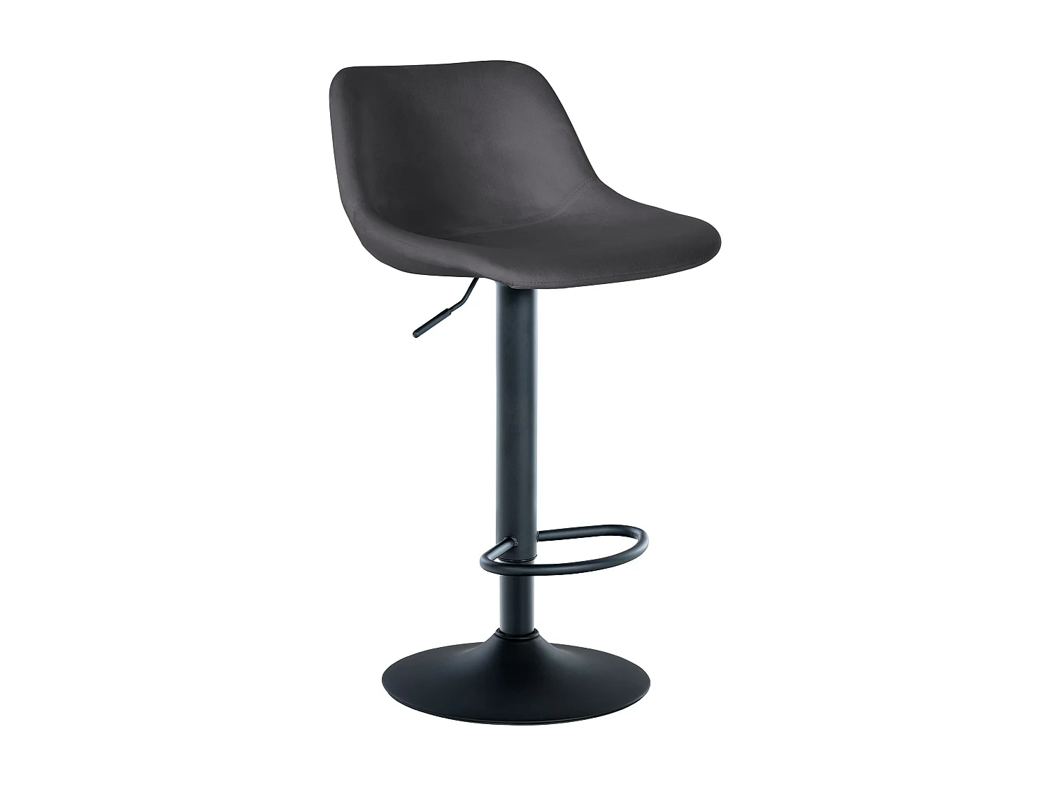 Tabouret de bar - Velours - Gris foncé - Loft