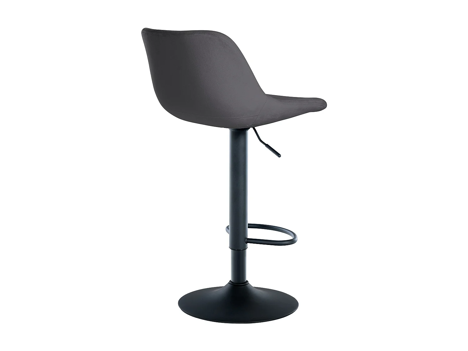 Tabouret de bar - Velours - Gris foncé - Loft