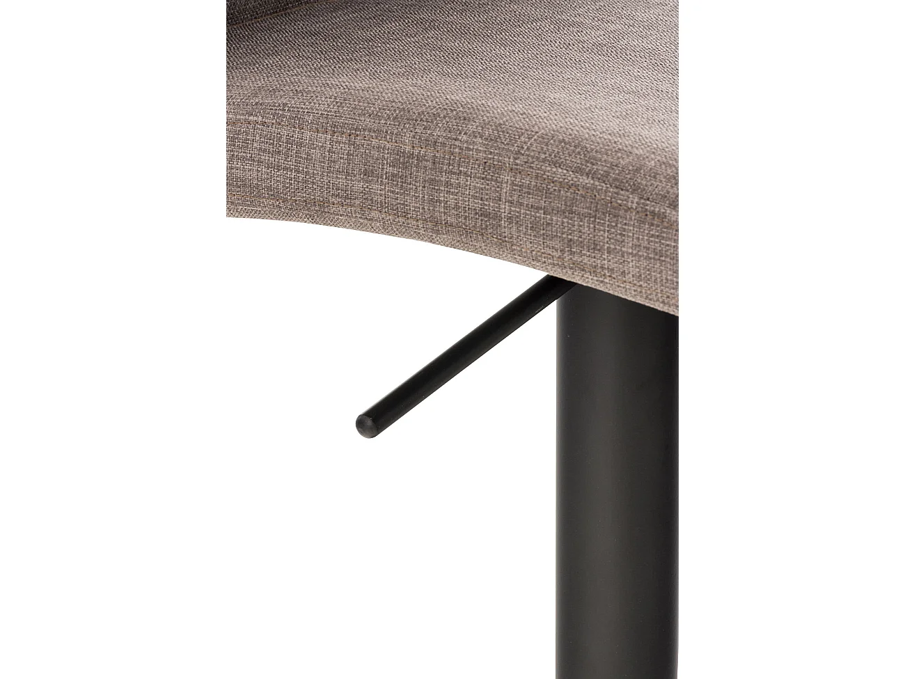 Lot de 2  Tabouret de bar - Tissu & Noir - Gris - Cadiz