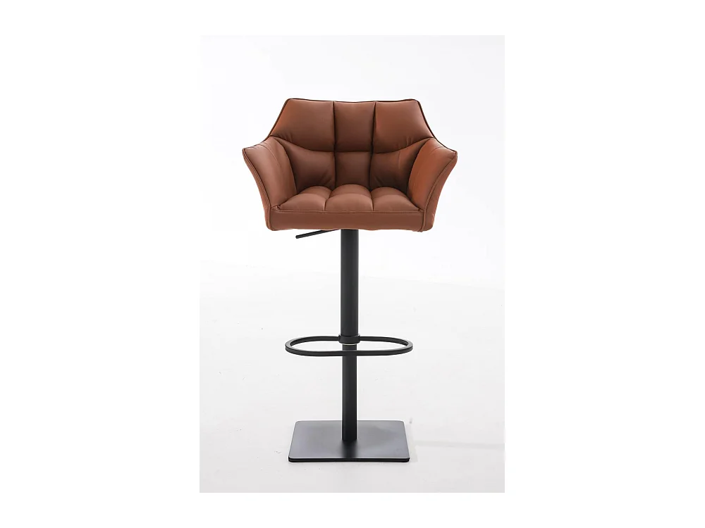 Barhocker - Kunstleder & schwarz - hellbraun - Damaso