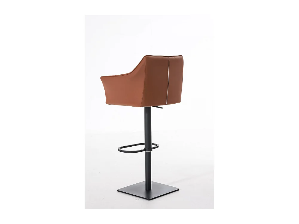 Barhocker - Kunstleder & schwarz - hellbraun - Damaso