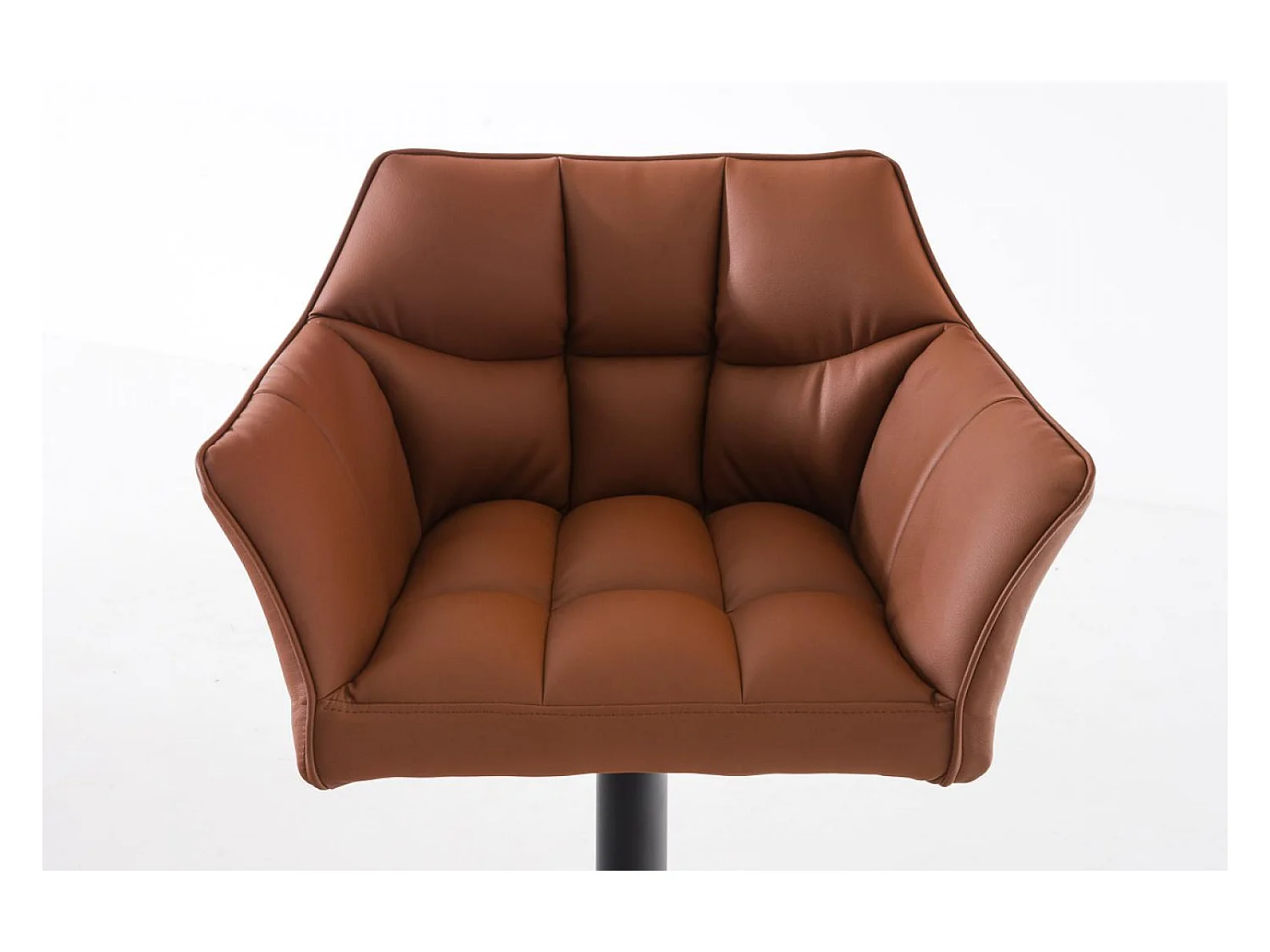 Barhocker - Kunstleder & schwarz - hellbraun - Damaso