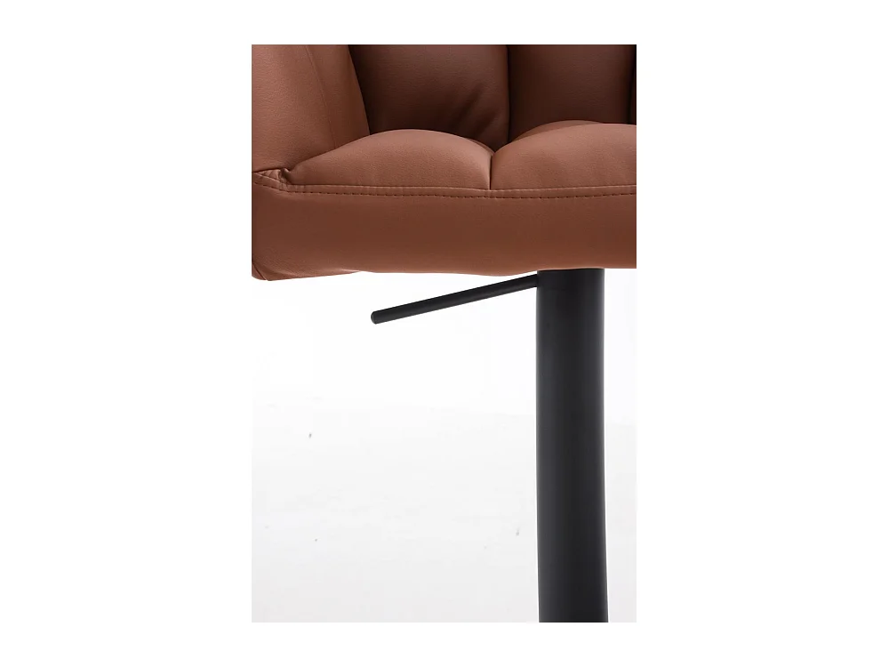 Barhocker - Kunstleder & schwarz - hellbraun - Damaso