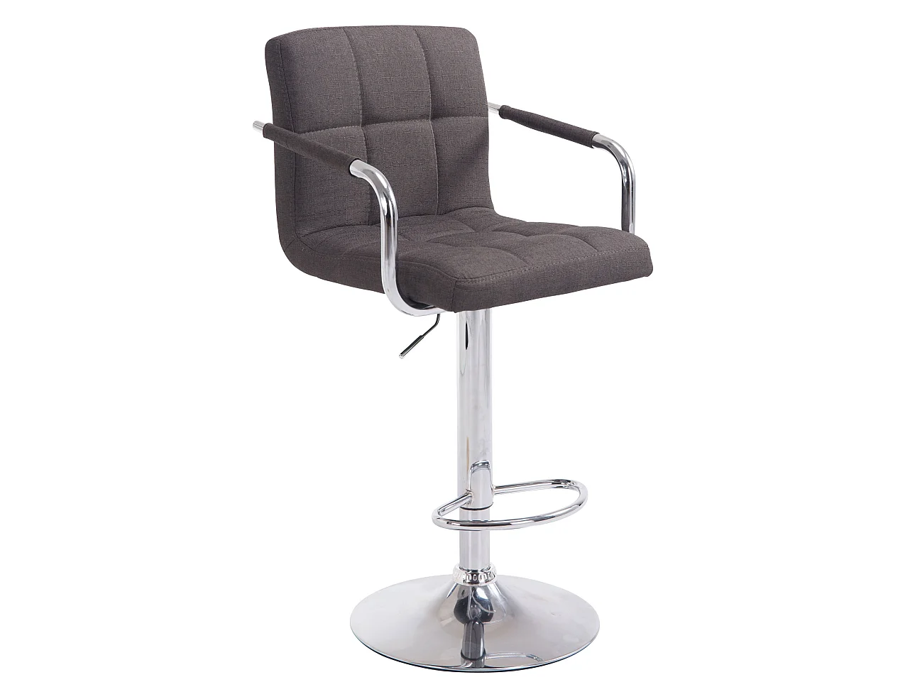 Tabourets de bar - Tissu & Métal - Gris foncé - Lucy V2