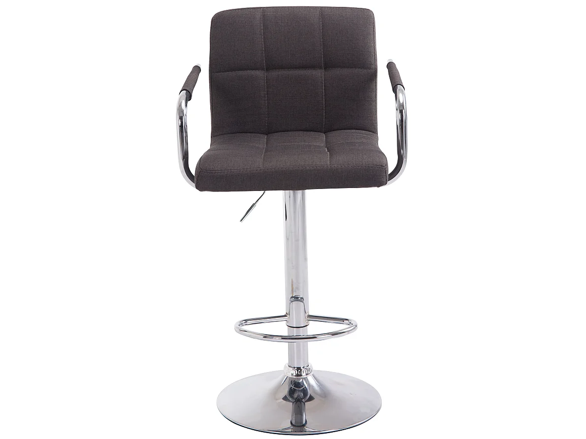 Tabourets de bar - Tissu & Métal - Gris foncé - Lucy V2