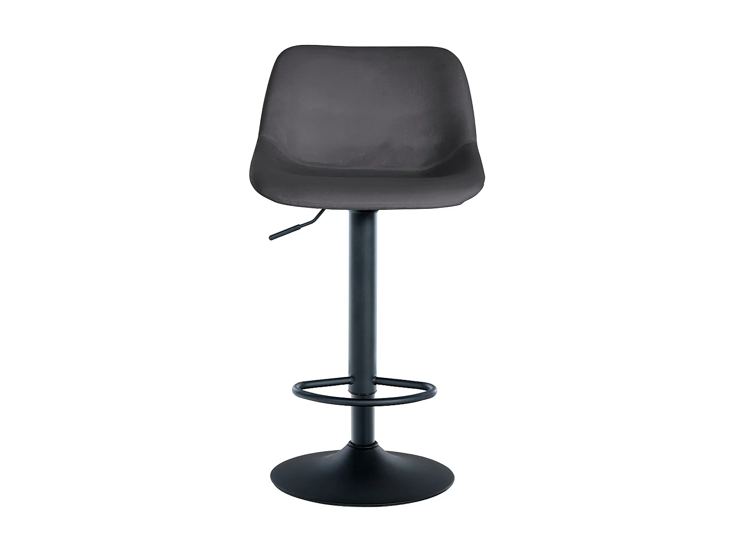 Lot de 2  Tabouret de bar - Velours - Gris foncé - Loft