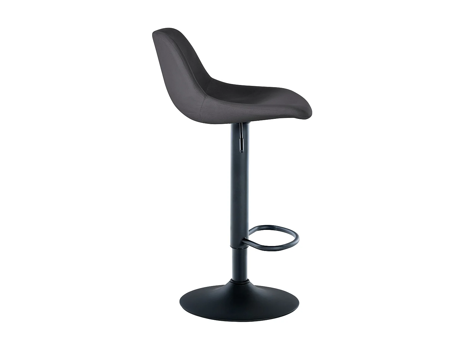 Lot de 2  Tabouret de bar - Velours - Gris foncé - Loft