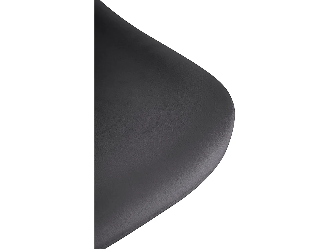 Lot de 2  Tabouret de bar - Velours - Gris foncé - Loft