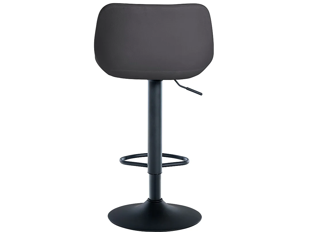 Lot de 2  Tabouret de bar - Velours - Gris foncé - Loft