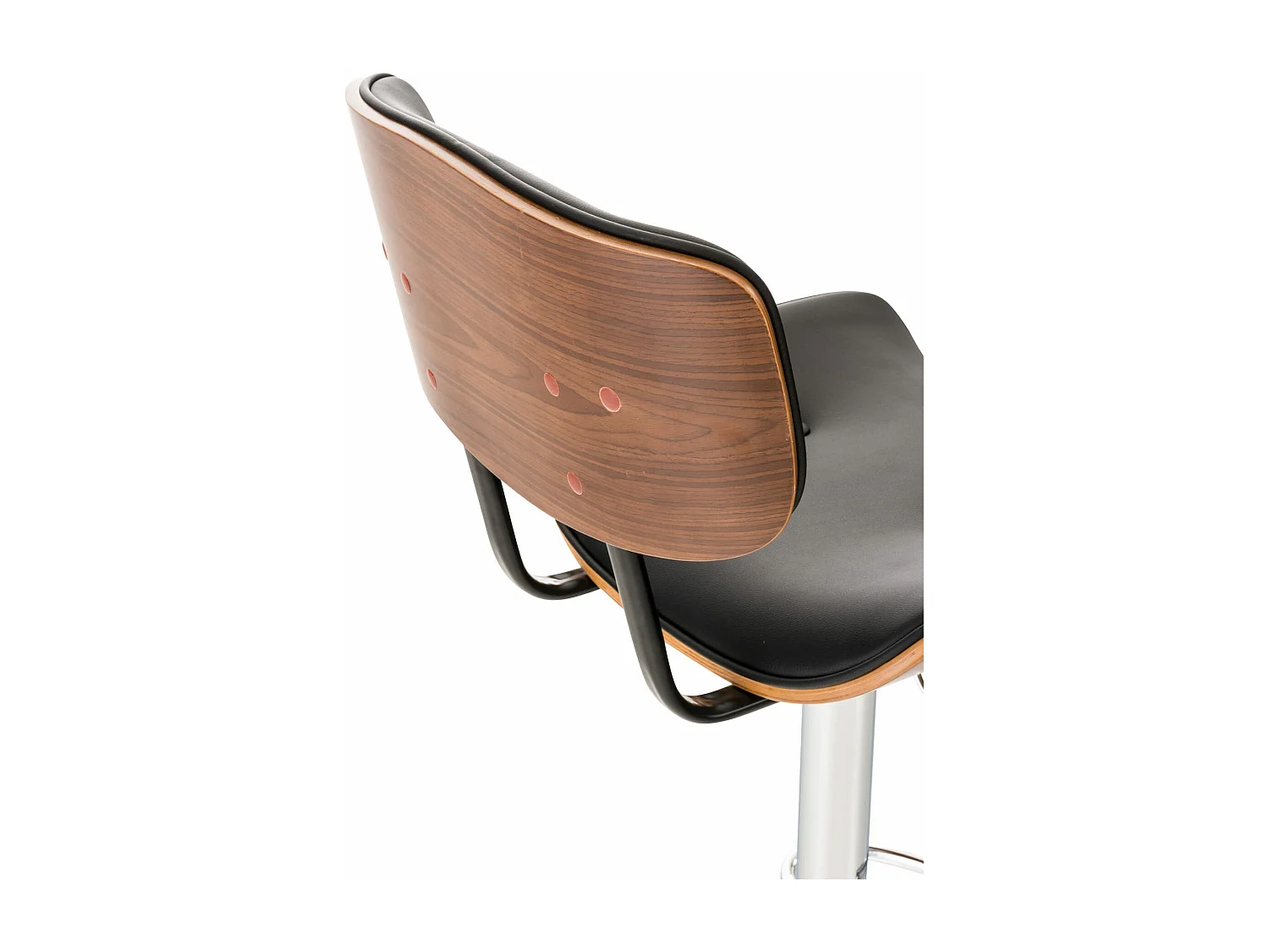 2er Set Barhocker - Kunstleder & antik-hell - walnuss/schwarz - Sarnia