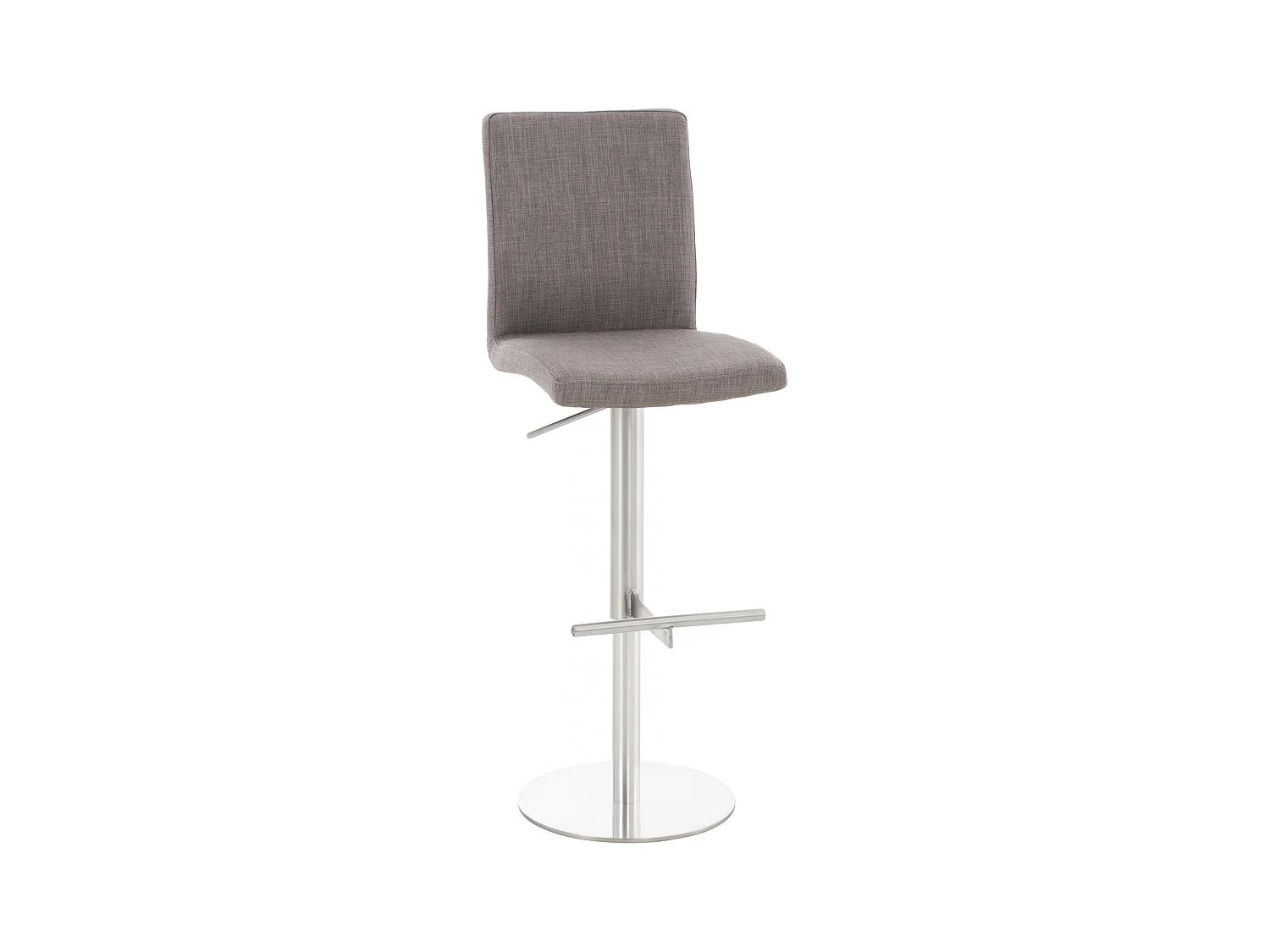 Tabouret de bar - Tissu & Acier inoxydable - Gris - Cadiz
