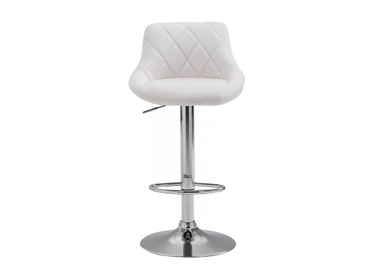 Lot de 2  Tabouret de bar - Similicuir & Gris - Blanc - Lazio