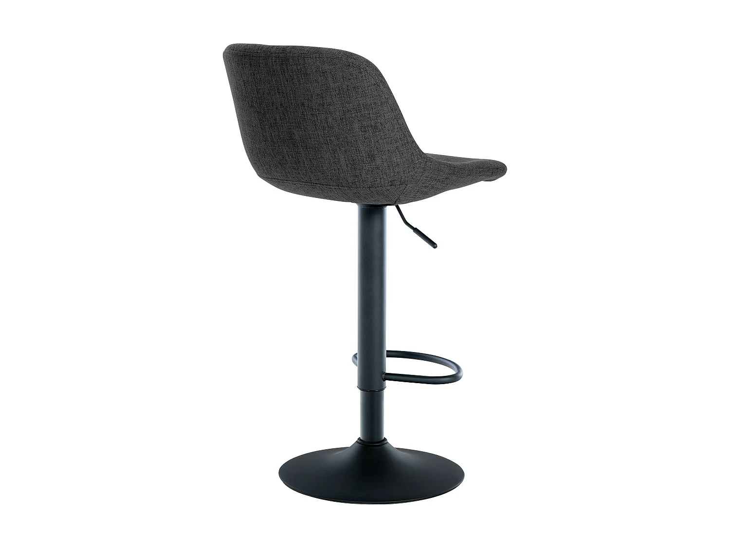 Lot de 2  Tabouret de bar - Tissu - Noir - Loft