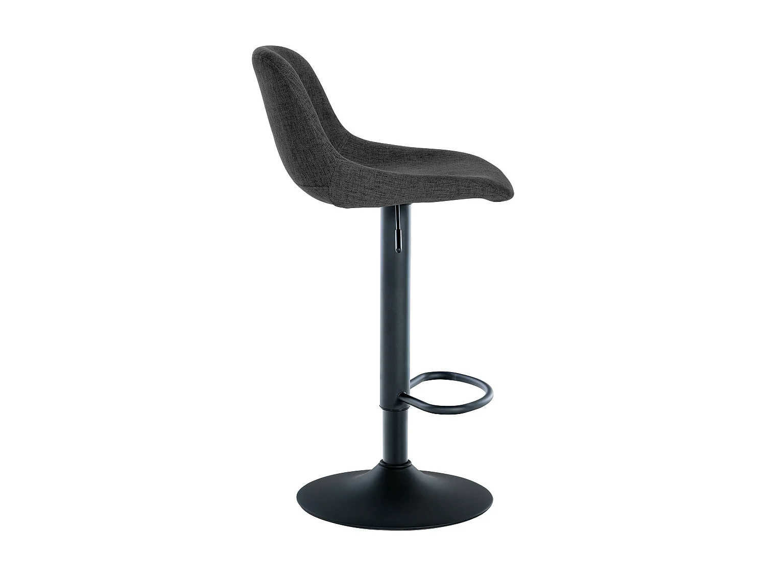 Lot de 2  Tabouret de bar - Tissu - Noir - Loft