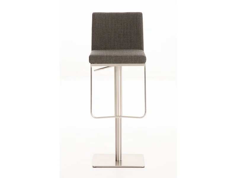 Tabouret de bar - Tissu & Acier inoxydable - Gris foncé - Panama