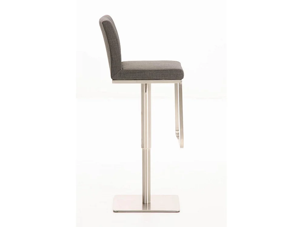 Tabouret de bar - Tissu & Acier inoxydable - Gris foncé - Panama