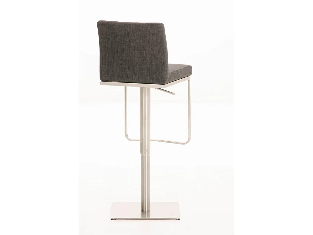 Tabouret de bar - Tissu & Acier inoxydable - Gris foncé - Panama
