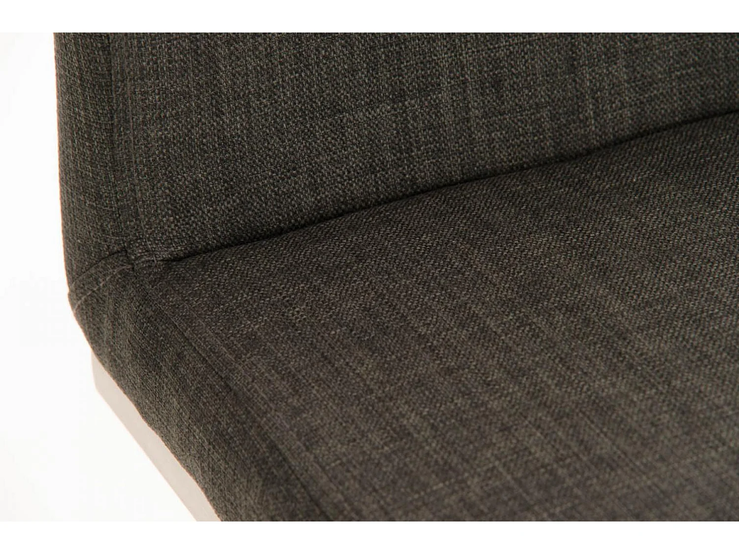 Tabouret de bar - Tissu & Acier inoxydable - Gris foncé - Panama