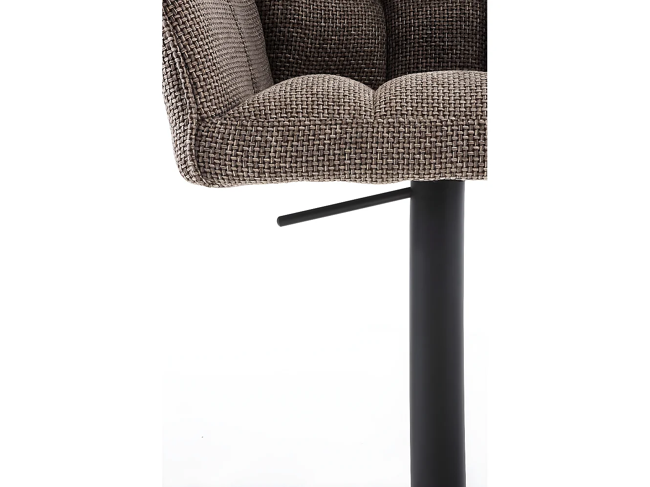 Lot de 2  Tabouret de bar - Tissu & Noir - Marron terre - Damaso