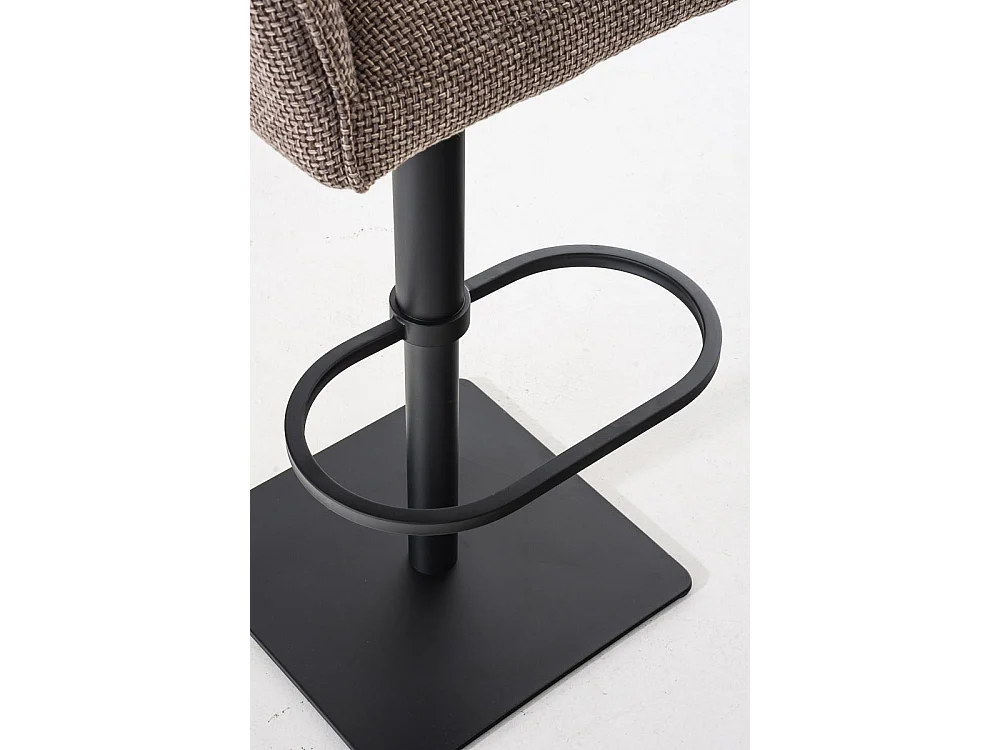 Lot de 2  Tabouret de bar - Tissu & Noir - Marron terre - Damaso