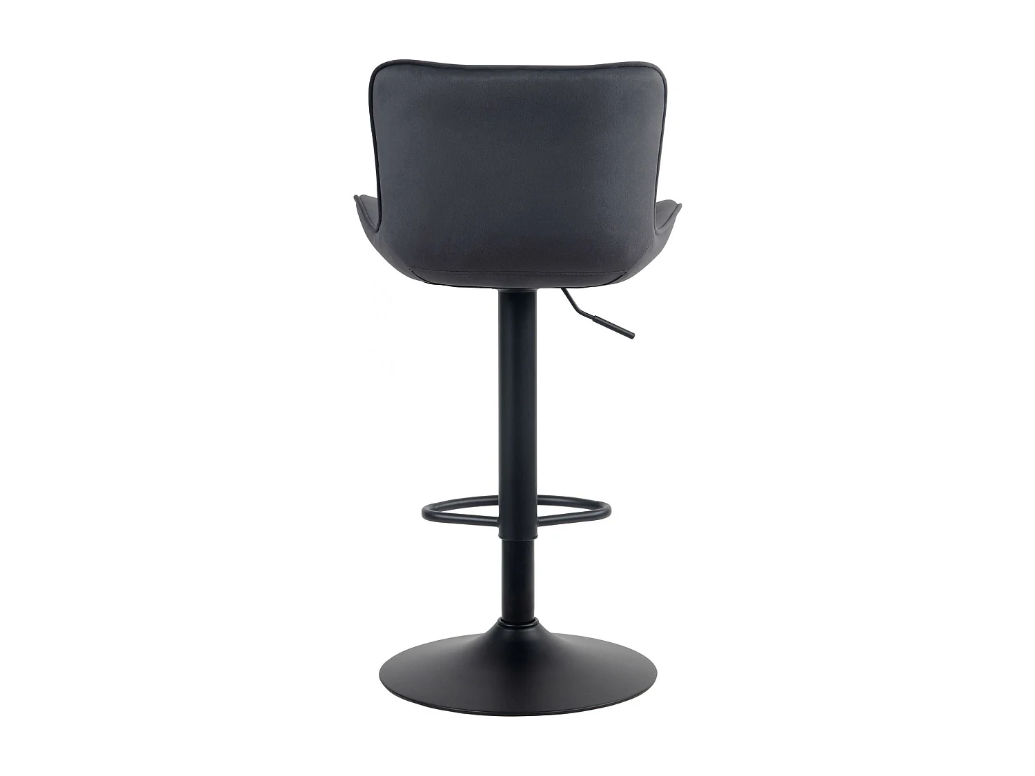 Lot de 2  Tabouret de bar - Velours - Noir - Linus
