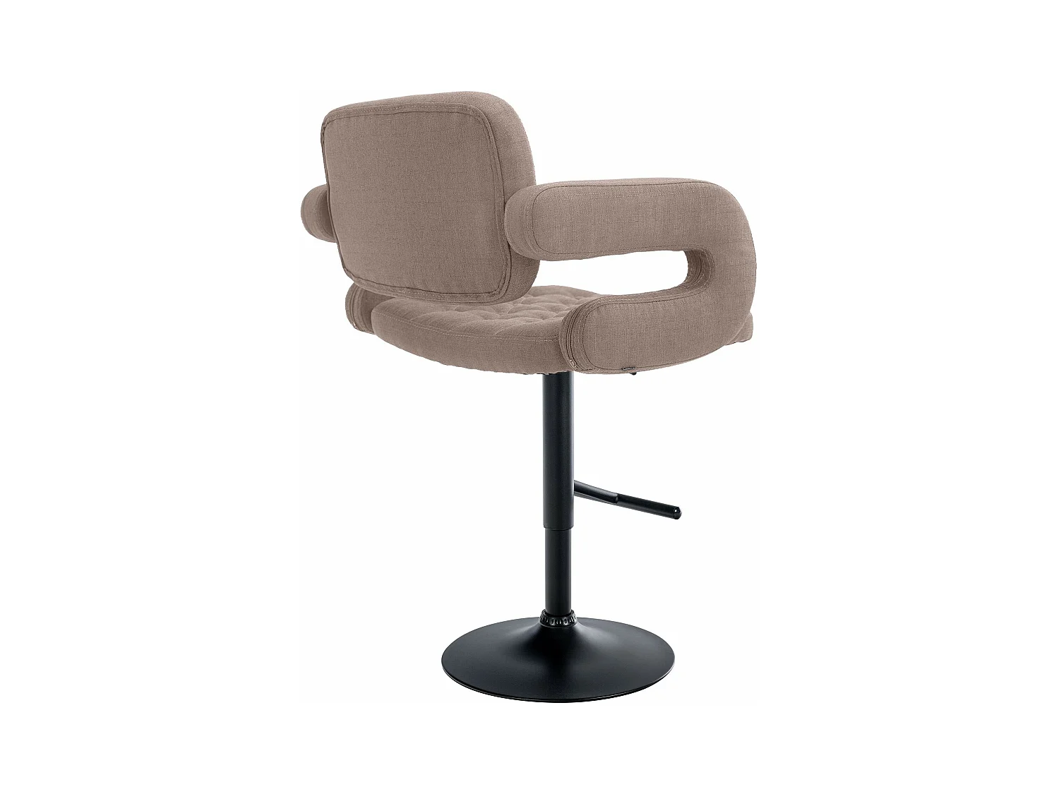 Sgabello da bar - Tessuto & Metallo - Tortora - Dublin