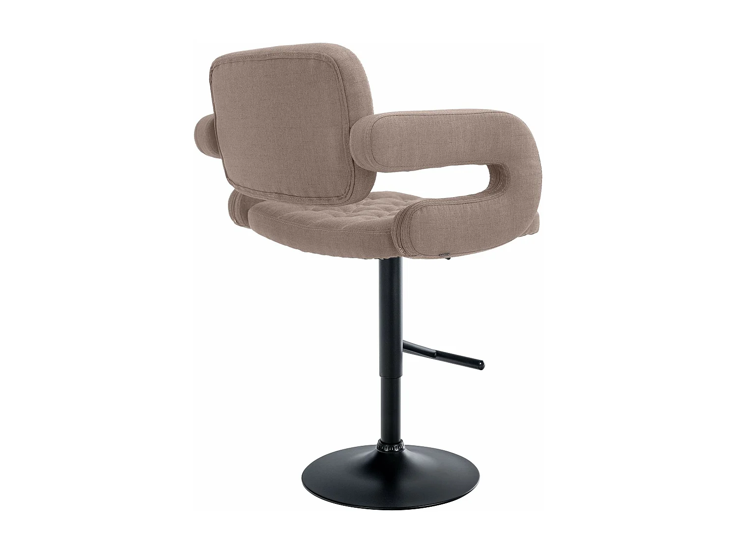 Tabouret de bar - Tissu & Métal - Taupe - Dublin