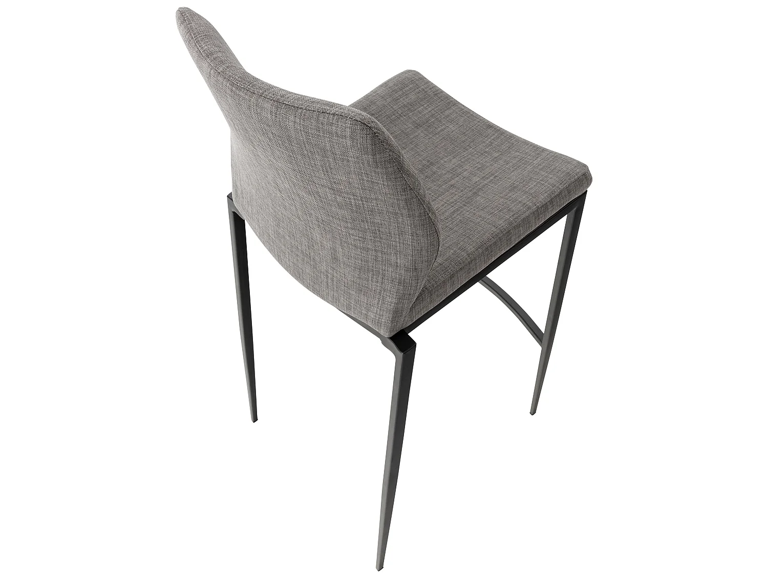 Tabourets de bar - Tissu & Métal - Gris - Matola