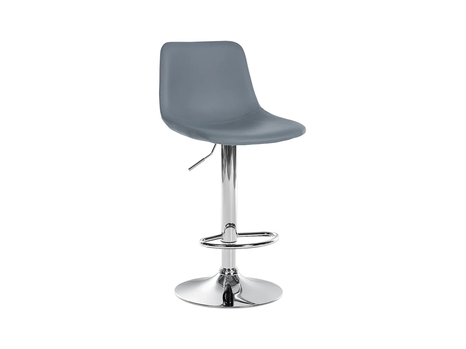 Tabourets de bar - Similicuir & Métal - Gris - Divo