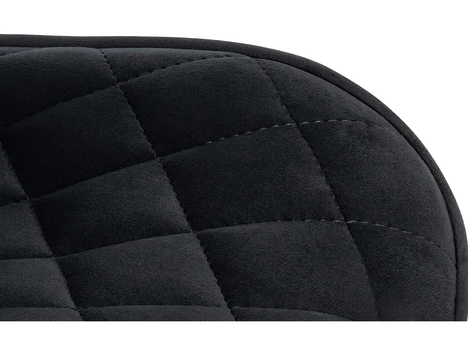 Lot de 2  Tabouret de bar - Velours - Noir - Minosa