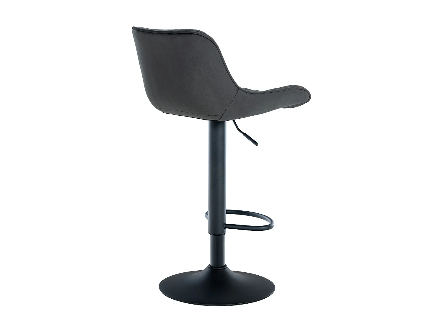 Lot de 2  Tabouret de bar - Velours - Noir - Minosa