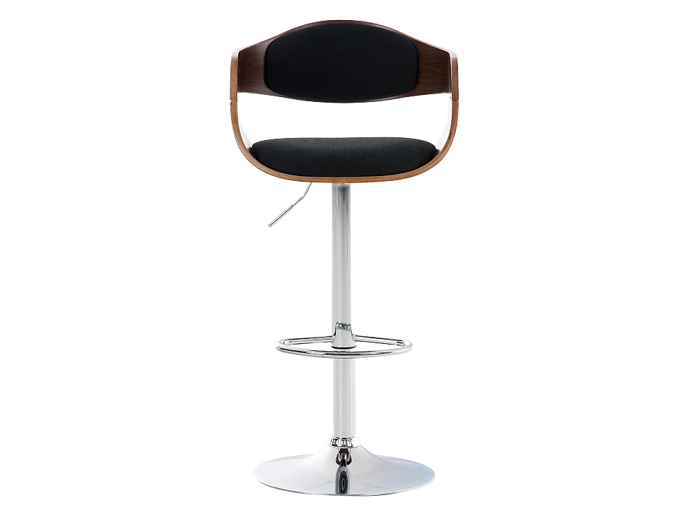 Lot de 2  Tabouret de bar - Tissu - Noyer / Noir - Kingston