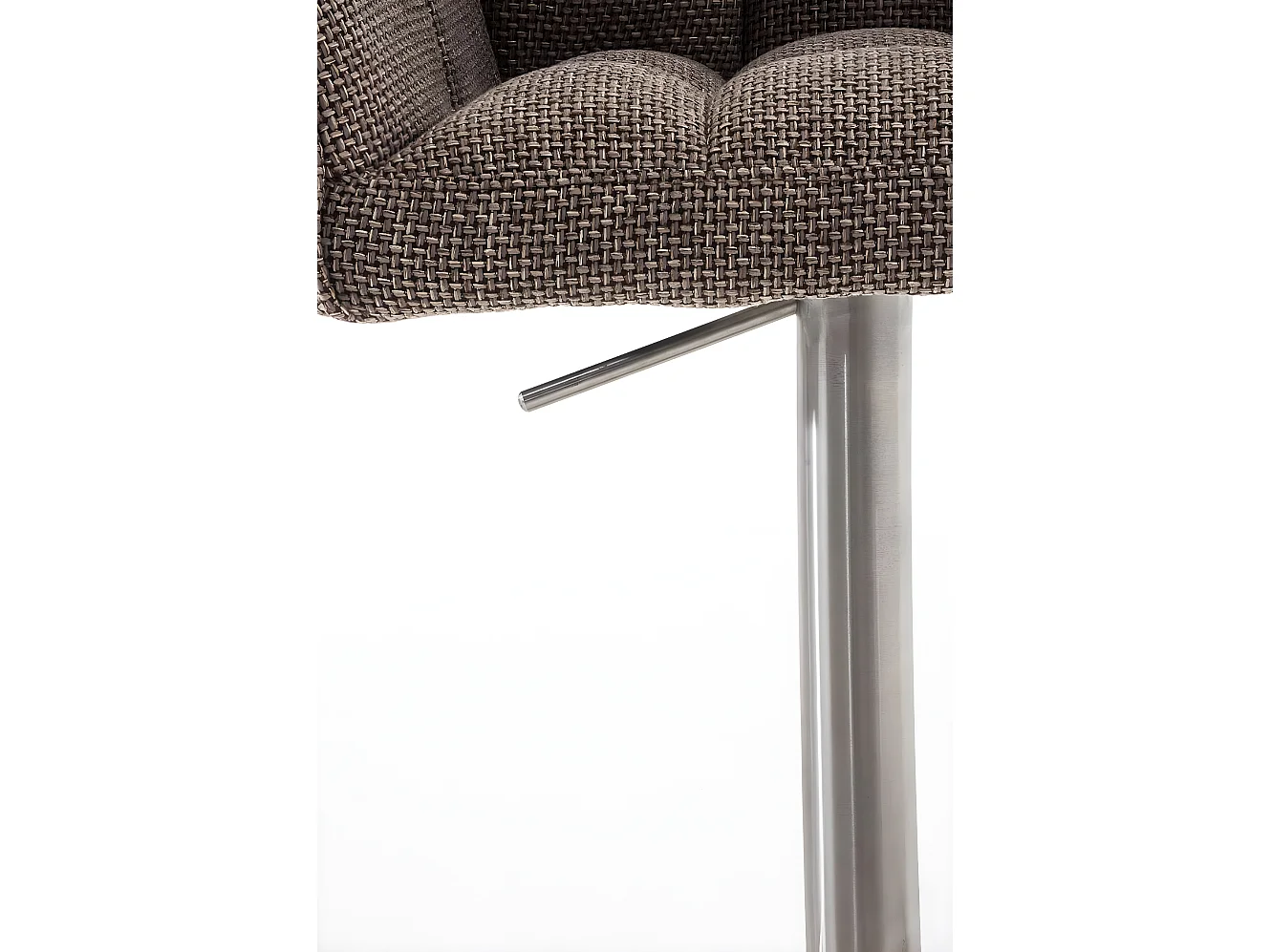 Lot de 2  Tabouret de bar - Tissu & Acier inoxydable - Marron terre - Damaso