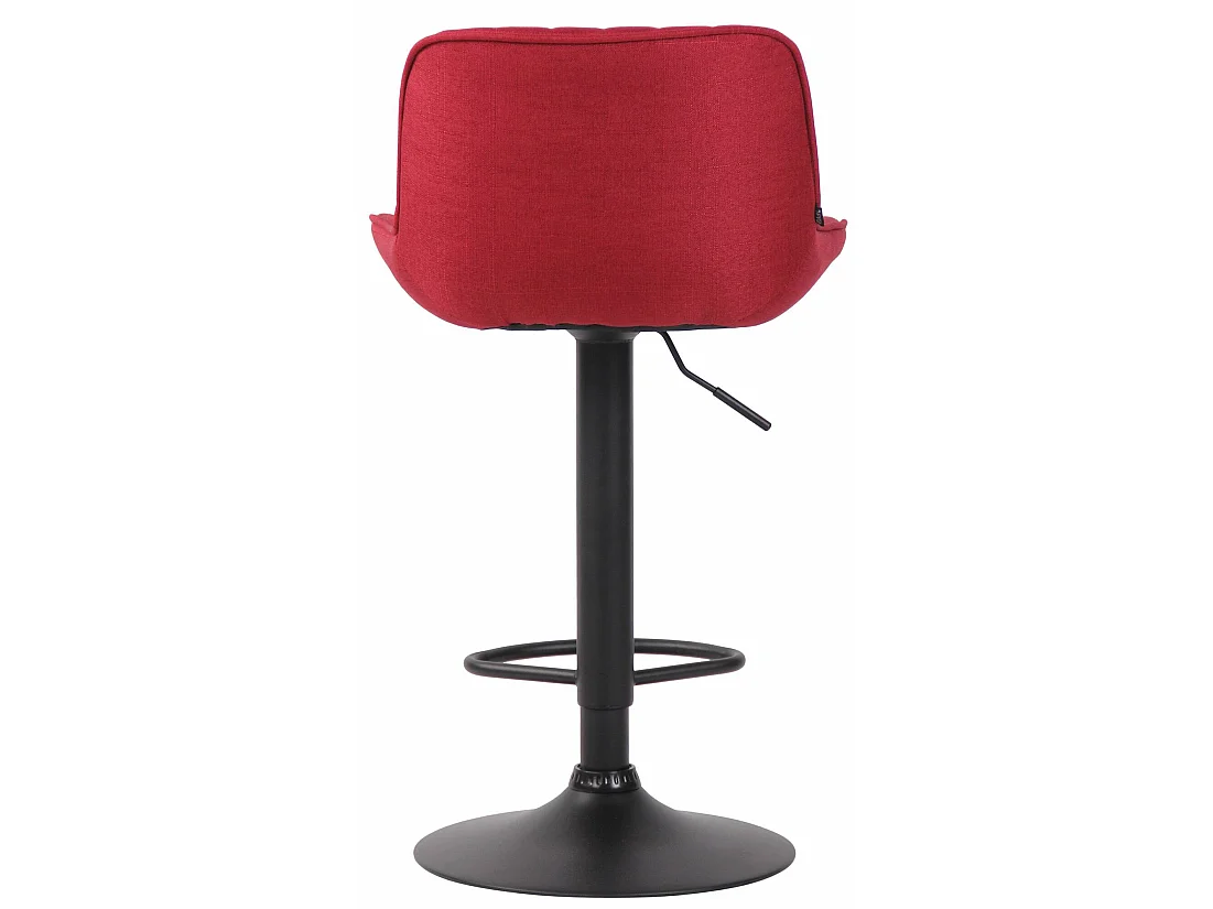 Lot de 2 Tabourets de bar - Tissu & Métal - Rouge - Lentini