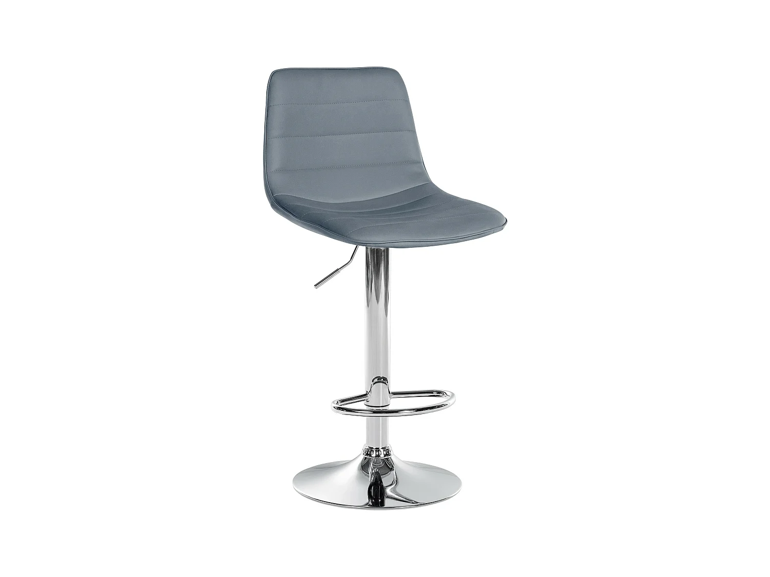 Tabourets de bar - Similicuir (PVC) & Métal - Gris - Lex