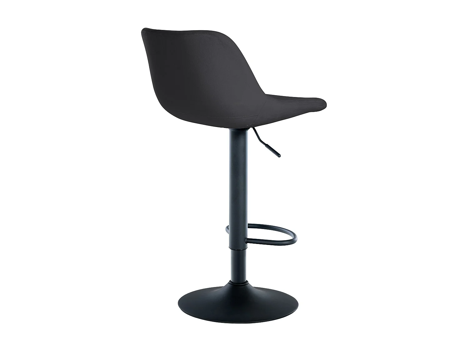 Lot de 2  Tabouret de bar - Velours - Noir - Loft