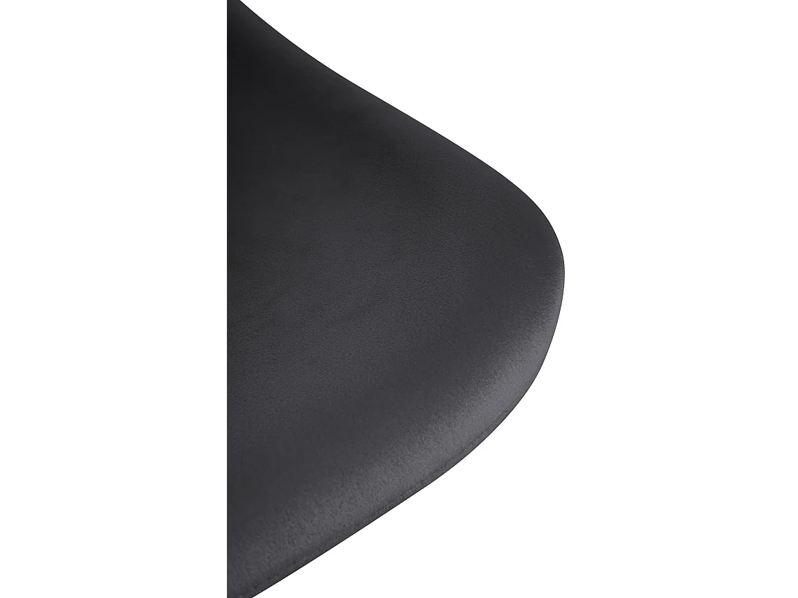 Lot de 2  Tabouret de bar - Velours - Noir - Loft