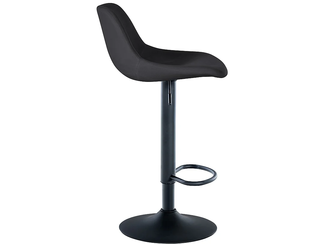 Lot de 2  Tabouret de bar - Velours - Noir - Loft