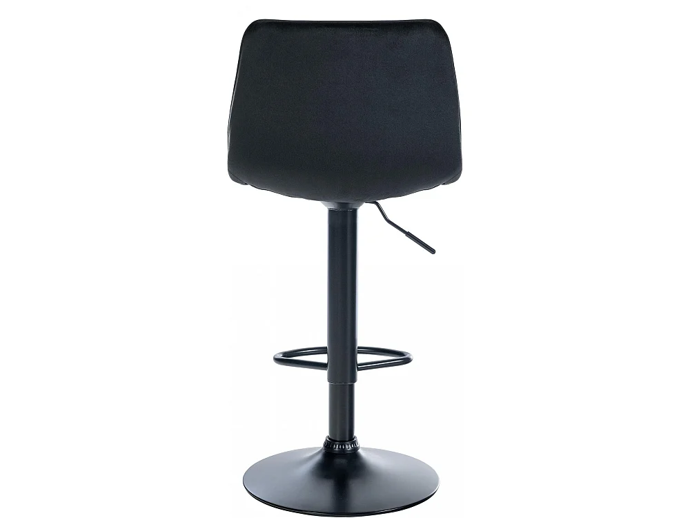Tabouret de bar - Velours & Métal - Noir - Lex