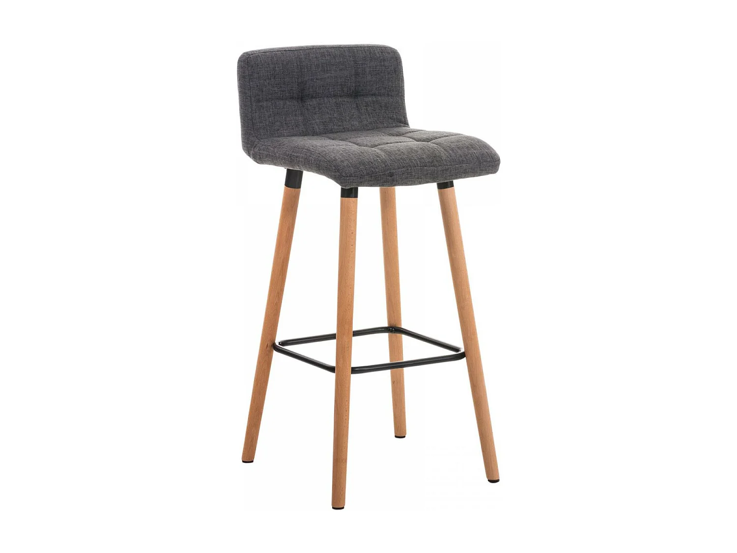 Lot de 2  Tabouret de bar - Tissu & Nature - Gris clair - Lincoln