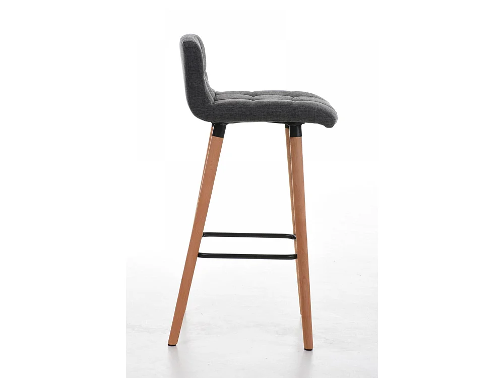 Lot de 2  Tabouret de bar - Tissu & Nature - Gris clair - Lincoln