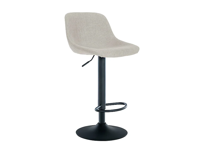 Tabouret de bar - Tissu - Crème - Loft