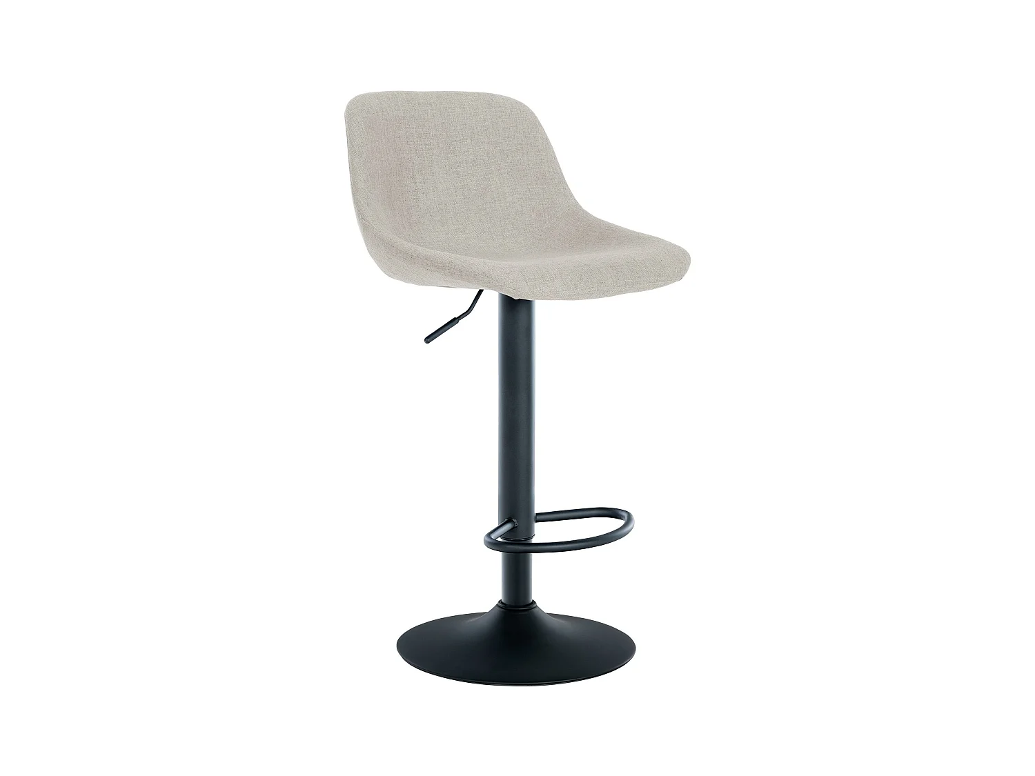 Tabouret de bar - Tissu - Crème - Loft
