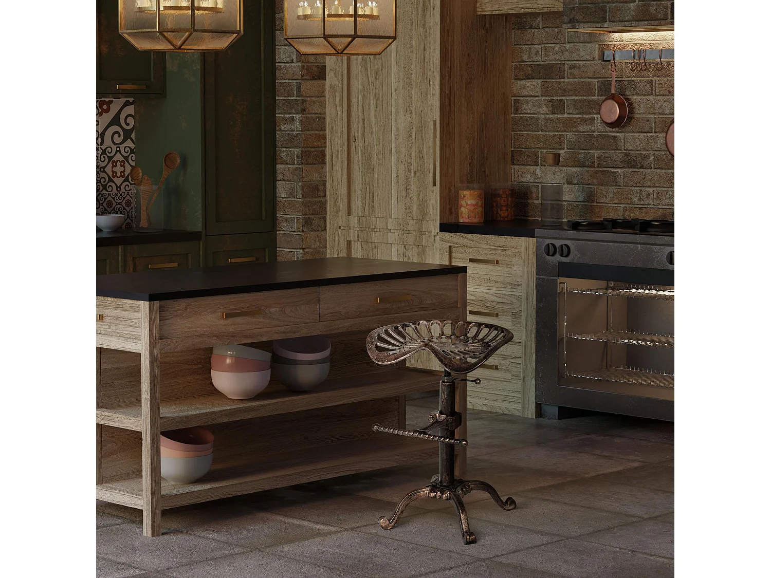 Tabouret de bar - Métal - Bronze - Butch