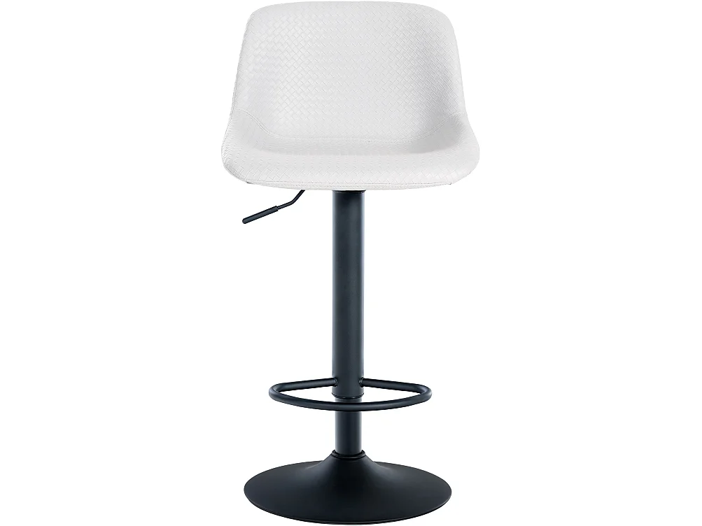 Lot de 2  Tabouret de bar - Similicuir - Blanc - Loft